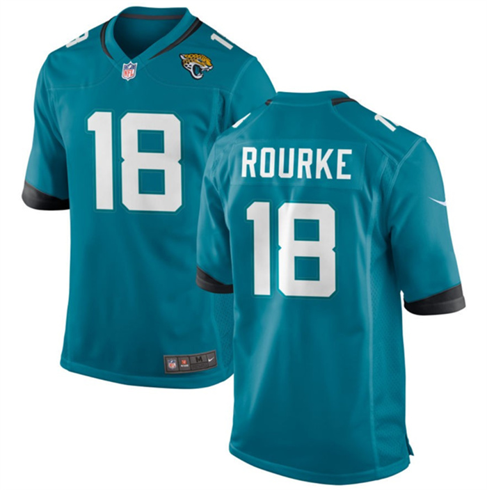 Personalized Men’s Jacksonville Jaguars #18 Nathan Rourke Teal Stitched Game Jersey