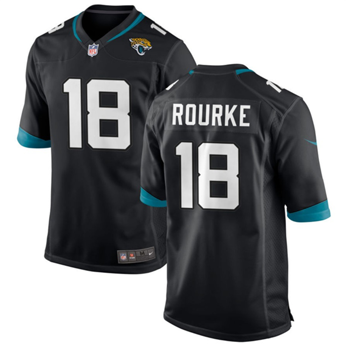 Personalized Men’s Jacksonville Jaguars #18 Nathan Rourke Black Stitched Game Jersey