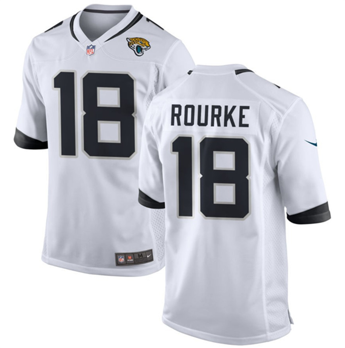 Personalized Men’s Jacksonville Jaguars #18 Nathan Rourke White Stitched Game Jersey