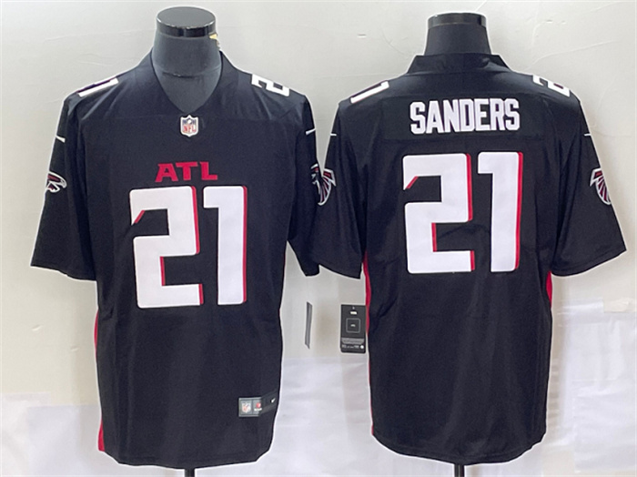 Personalized Men’s Atlanta Falcons #21 Deion Sanders Black Untouchable Limited Stitched Jersey
