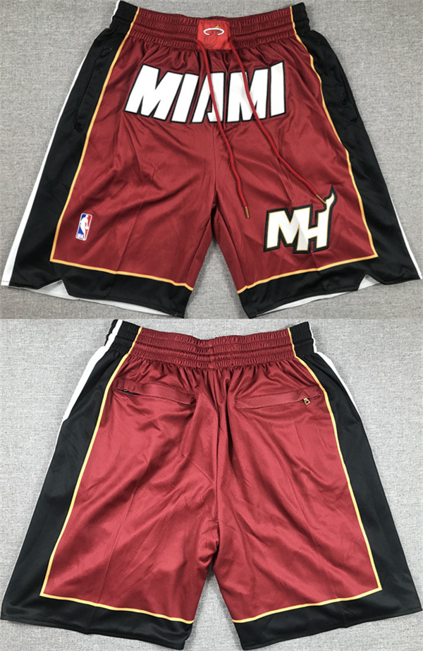 Personalized Men’s Miami Heat Red Shorts (Run Small)