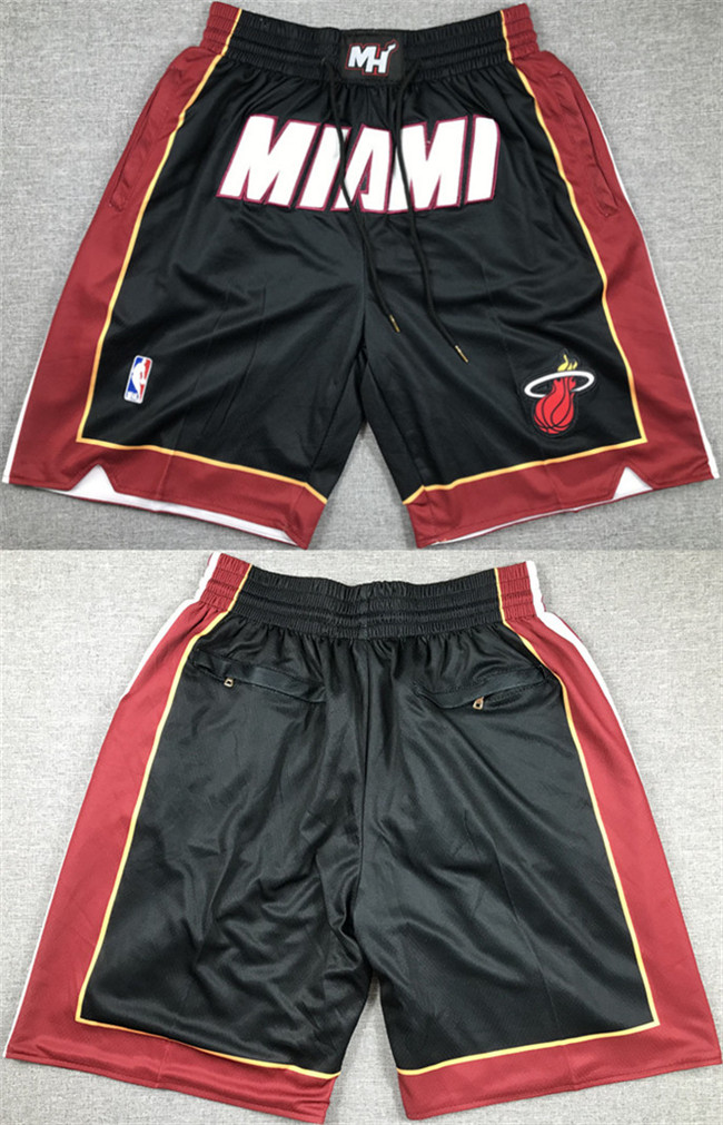 Personalized Men’s Miami Heat Black Shorts (Run Small)