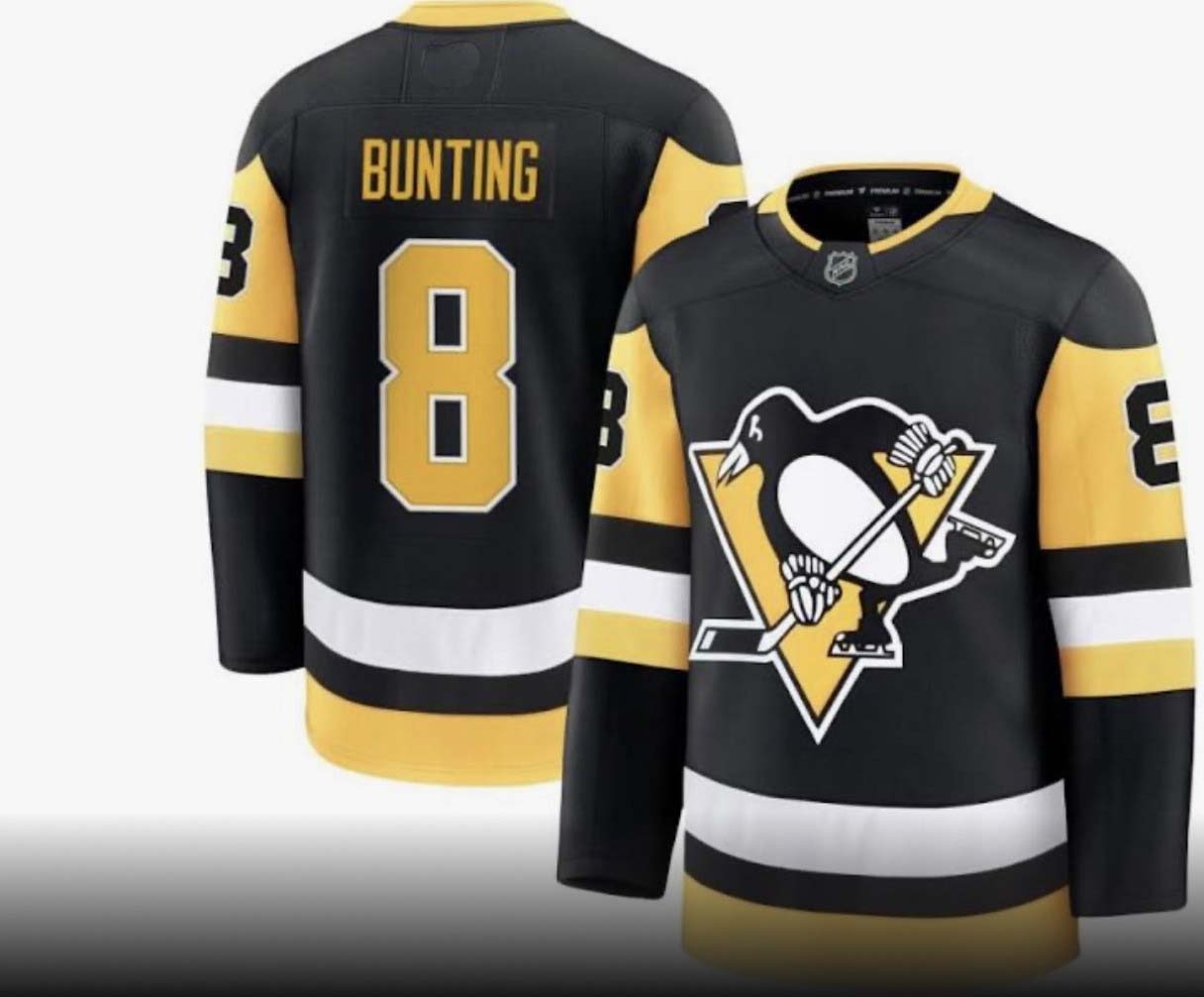 Personalized Men’s Pittsburgh Penguins #8 Bunting Black 2024-25 Alternate Stitched Hockey Jersey