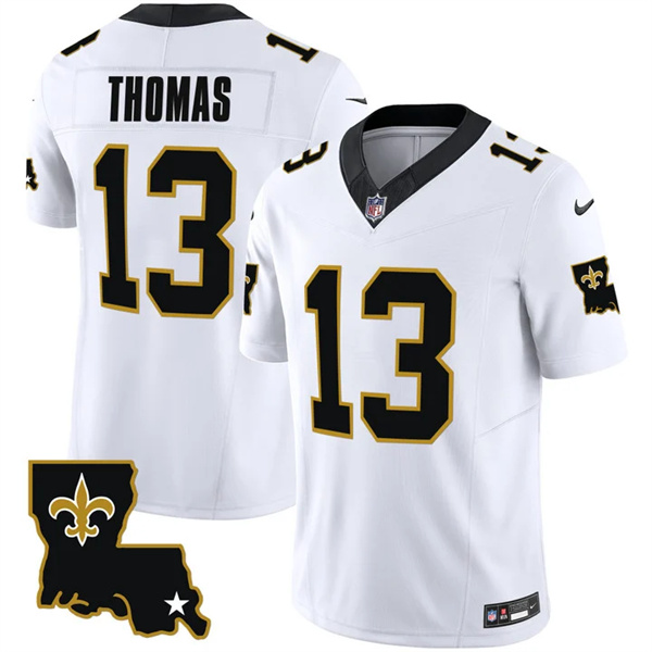 Personalized Men’s New Orleans Saints #13 Michael Thomas White 2023 F.U.S.E. 1987 Legacy Stitched Jersey