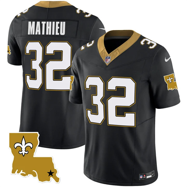 Personalized Men’s New Orleans Saints #32 Tyrann Mathieu Black 2023 F.U.S.E. 1987 Legacy Stitched Jersey