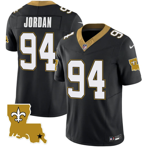 Personalized Men’s New Orleans Saints #94 Cameron Jordan Black 2023 F.U.S.E. 1987 Legacy Stitched Jersey