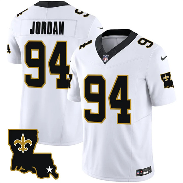 Personalized Men’s New Orleans Saints #94 Cameron Jordan White 2023 F.U.S.E. 1987 Legacy Stitched Jersey