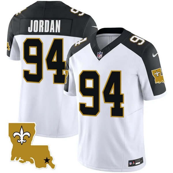 Personalized Men’s New Orleans Saints #94 Cameron Jordan White Black 2023 F.U.S.E. 1987 Legacy Stitched Jerseys