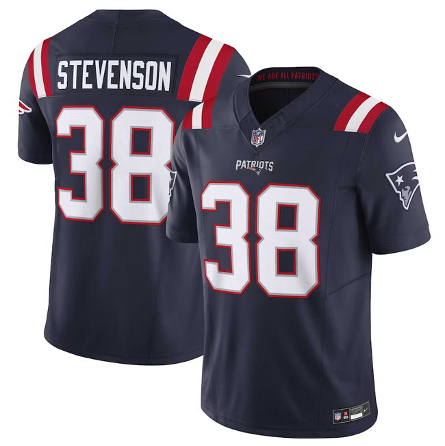 Personalized Men’s New England Patriots #38 Brandon Bolden Navy 2023 F.U.S.E. Limited Stitched Football Jersey