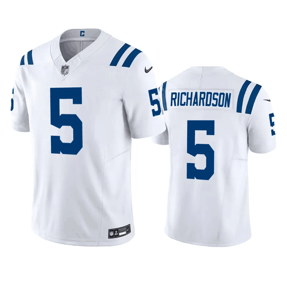 Personalized Men’s Indianapolis Colts #5 Anthony Richardson White 2023 F.U.S.E Untouchable Stitched Football Jersey