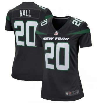Personalized Women’s New York Jets #20 Breece Hall Stealth Black Alternate Limited Jersey