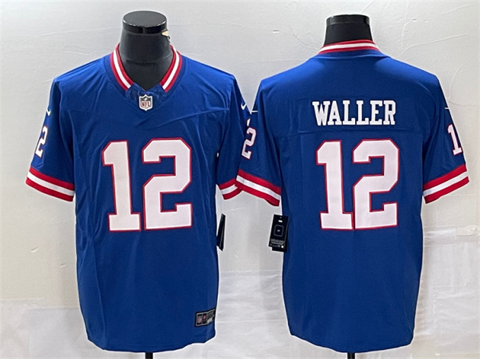 Personalized Men’s New York Giants #12 Darren Waller Blue Classic 2023 F.U.S.E. Untouchable Limited Stitched Jersey