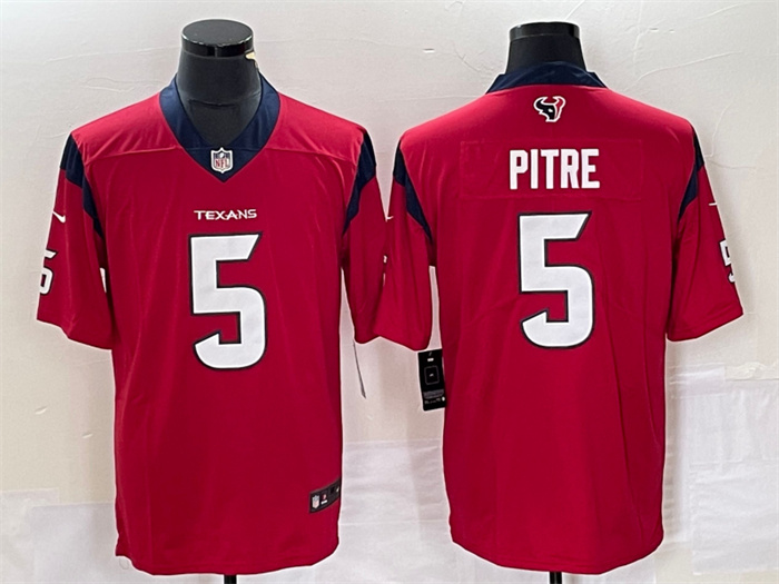 Personalized Men’s Houston Texans #5 Jalen Pitre Red Untouchable Limited Stitched Jersey