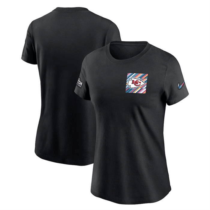 Personalized Women’s Kansas City Chiefs Black 2023 Crucial Catch Sideline Tri-Blend T-Shirt(Run Small)