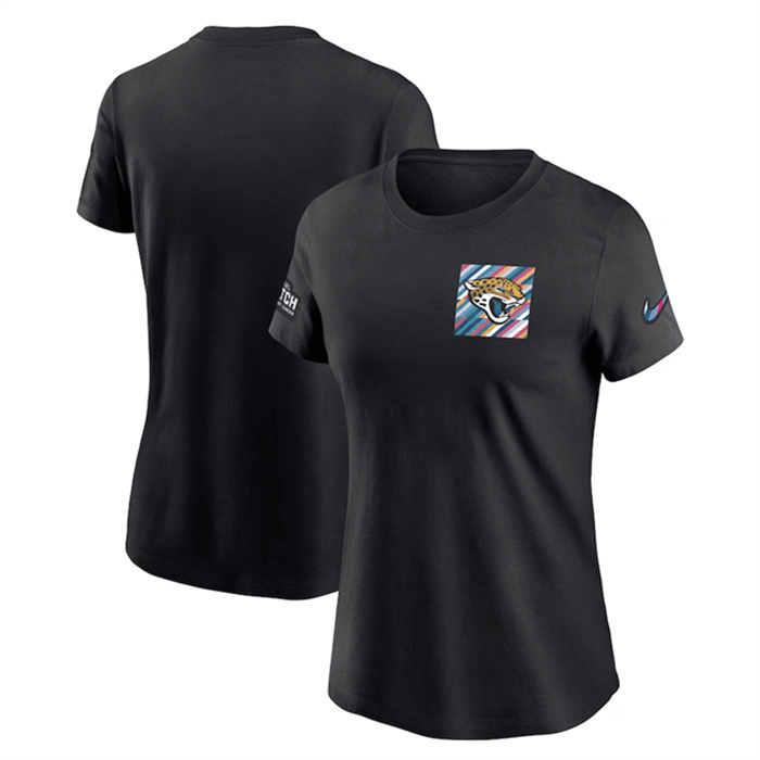 Personalized Women’s Jacksonville Jaguars Black 2023 Crucial Catch Sideline Tri-Blend T-Shirt(Run Small)