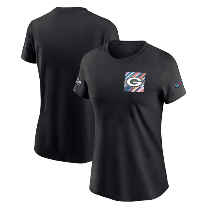 Personalized Women’s Green Bay Packers Black 2023 Crucial Catch Sideline Tri-Blend T-Shirt(Run Small)
