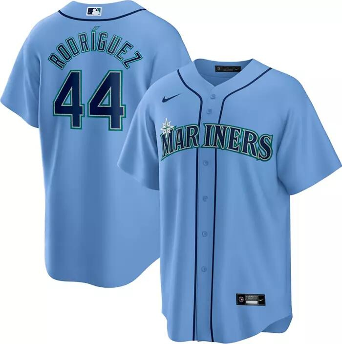 Personalized Men’s Seattle Mariners #44 Julio Rodríguez Blue Cool Base Stitched Baseball Jersey
