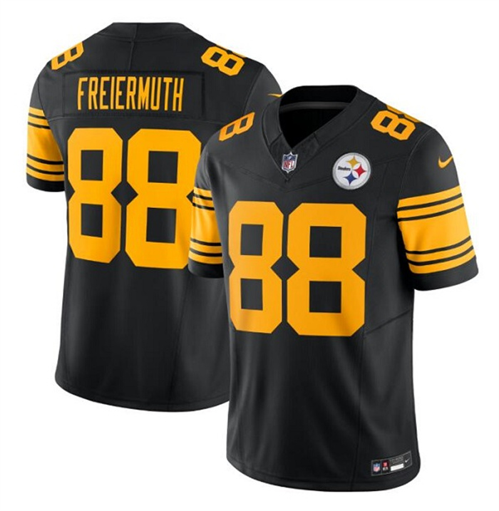 Personalized Men’s Pittsburgh Steelers #88 Pat Freiermuth Black 2023 F.U.S.E. Color Rush Limited Stitched Jersey