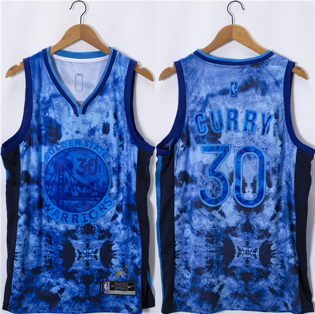Personalized Men’s Golden State Warriors #30 Stephen Curry Blue Select Series Stitched Basketball Jersey