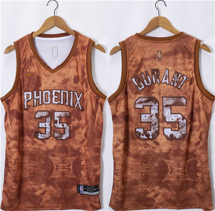 Personalized Men’s Phoenix Suns #35 Kevin Durant Orange 2023 Select Series Stitched Basketball Jersey