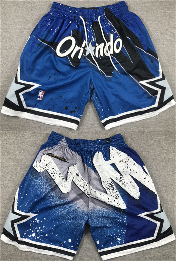Personalized Men’s Orlando Magic Blue Shorts(Run Small)