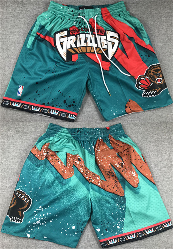 Personalized Men’s Memphis Grizzlies Aqua Shorts (Run Small)