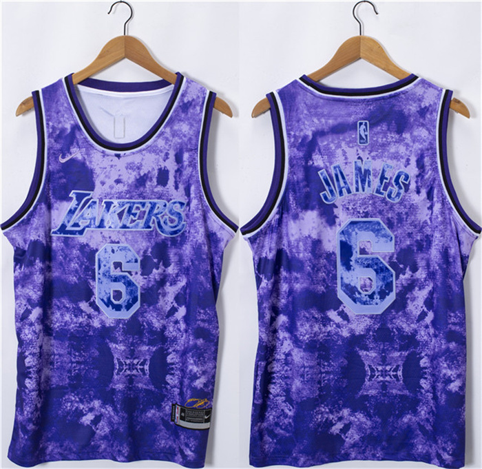 Personalized Men’s Los Angeles Lakers #6 LeBron James 2023 Purple Stitched Basketball Jersey