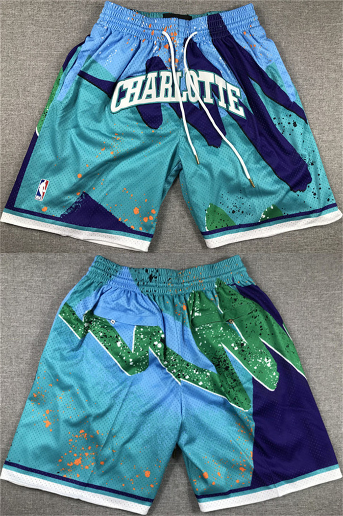 Personalized Men’s Charlotte Hornets Teal Shorts