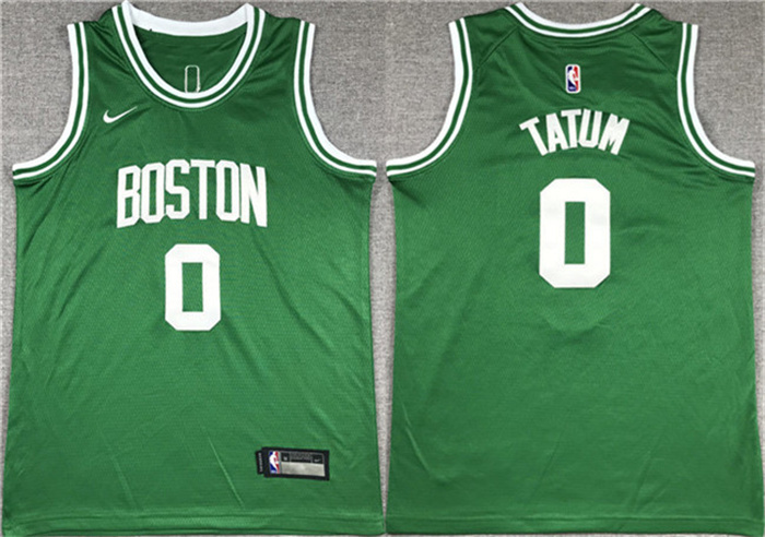 Personalized Men’s Boston Celtics #0 Jayson Tatum Green Stitched Basketball Jersey