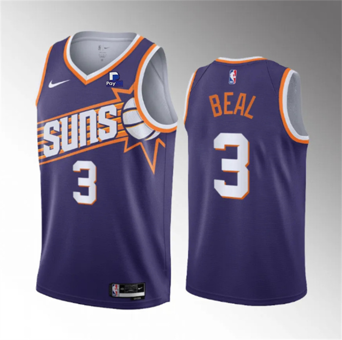 Personalized Men’s Phoenix Suns #3 Bradley Beal Purple Icon Edition Stitched Basketball Jersey