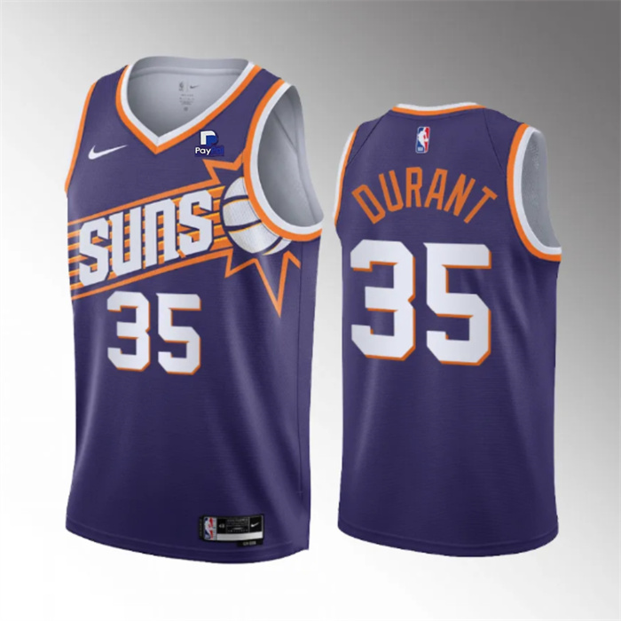 Personalized Men’s Phoenix Suns #35 Kevin Durant Purple Icon Edition Stitched Basketball Jersey