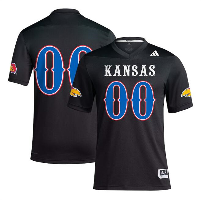 Personalized Men’s Kansas Jayhawks Black Stitched Football Jersey