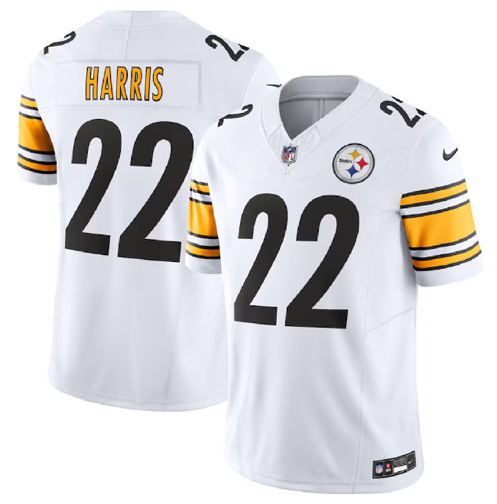 Personalized Men’s Pittsburgh Steelers #22 Najee Harris White 2023 F.U.S.E. Untouchable Limited Stitched Jersey