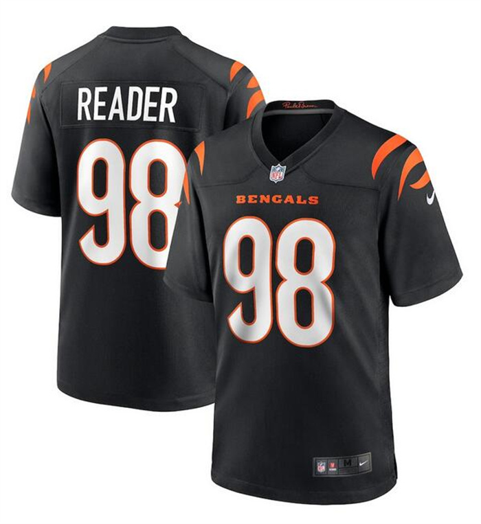 Personalized Men’s Cincinnati Bengals #98 D.J. Reader Black Stitched Game Jersey