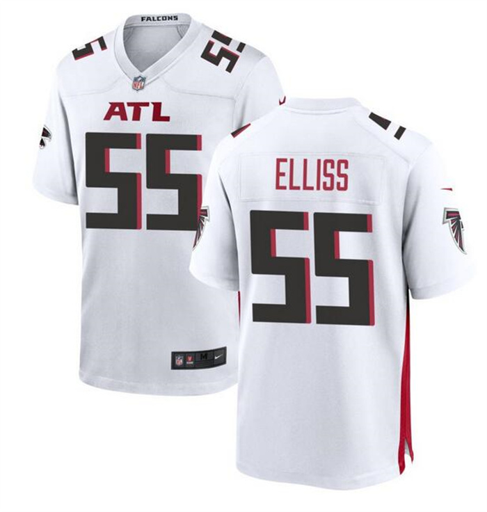 Personalized Men’s Atlanta Falcons #55 Kaden Elliss White Stitched Football Game Jersey