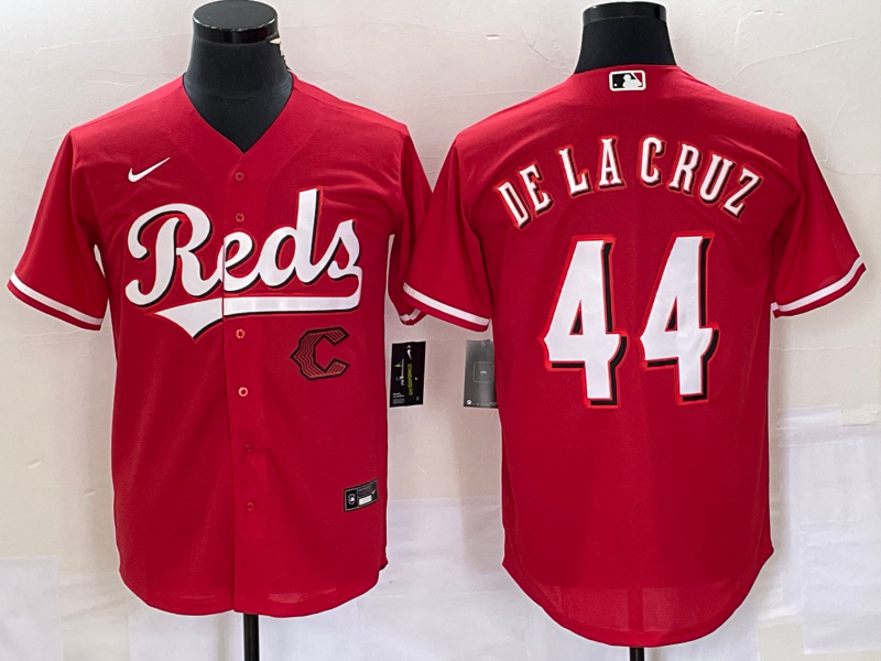 Personalized Men’s Cincinnati Reds #44 Elly De La Cruz Red Cool Base Stitched Baseball Jersey