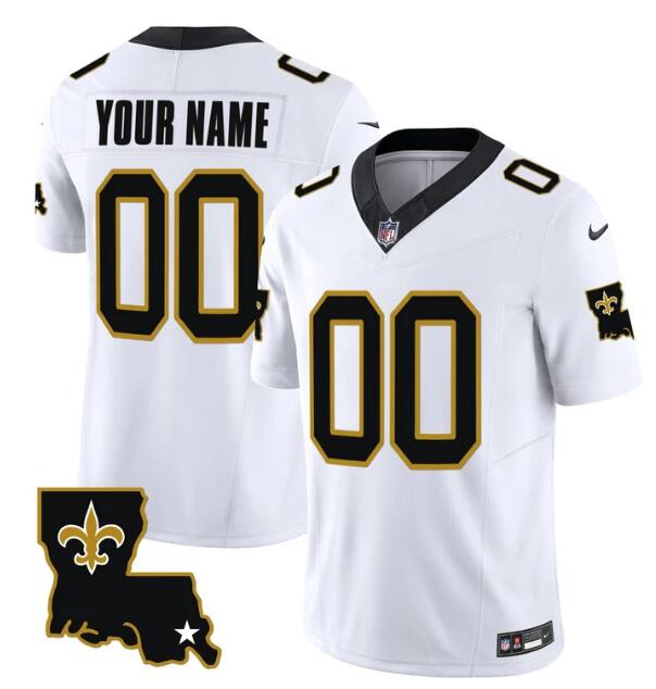 Personalized Men’s New Orleans Saintsized White 2023 F.U.S.E. 1987 Legacy Stitched Jersey