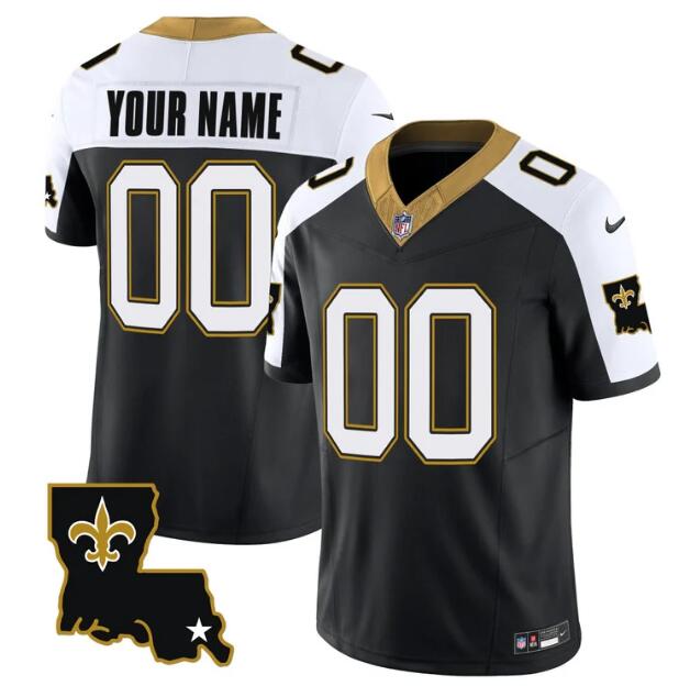 Personalized Men’s New Orleans Saintsized Black White 2023 F.U.S.E. 1987 Legacy Stitched Jersey