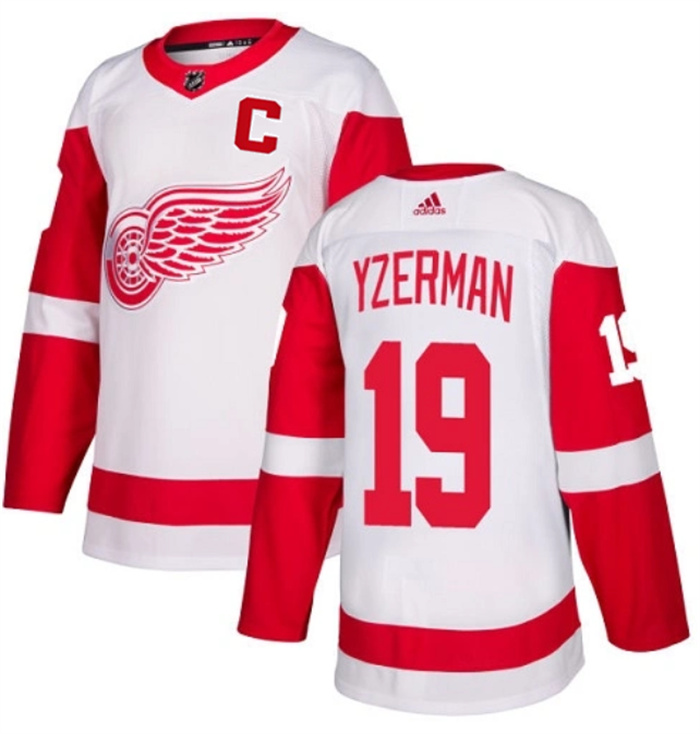Personalized Men’s Detroit Red Wings #19 Steve Yzerman White Stitched Jersey