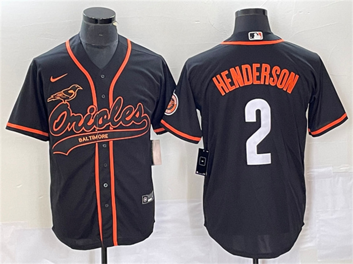 Personalized Men’s Baltimore Orioles #2 Gunnar Henderson Black City Connect Cool Base Stitched Baseball Jersey