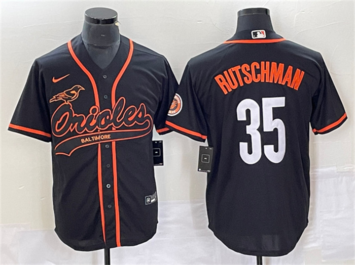 Personalized Men’s Baltimore Orioles #35 Adley Rutschman Black City Connect Cool Base Stitched Baseball Jersey
