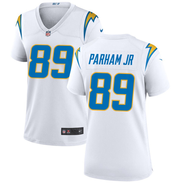 Personalized Women’s Los Angeles Chargers #89 Donald Parham Jr White Stitched Game Jersey(Run Small)