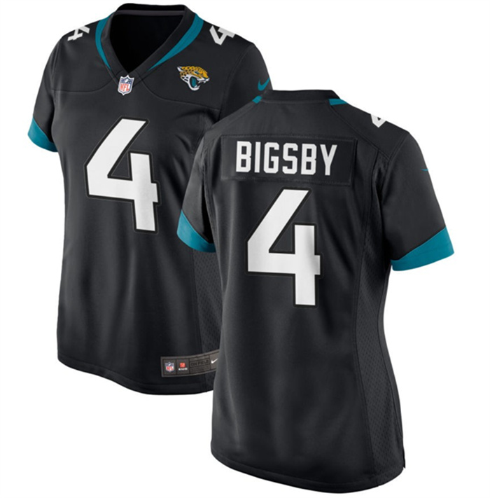 Personalized Women’s Jacksonville Jaguars #4 Tank Bigsby Black Stitched Jersey(Run Small)