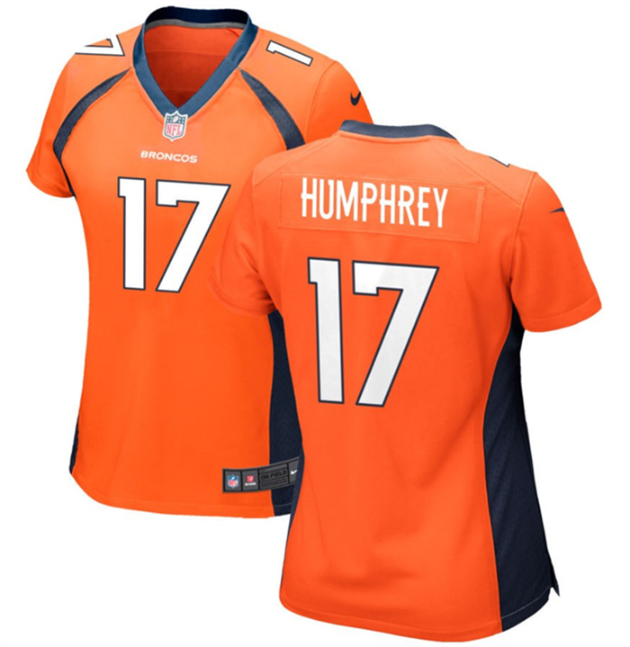 Personalized Women’s Denver Broncos #17 Lil’Jordan Humphrey Orange Stitched Jersey(Run Small)