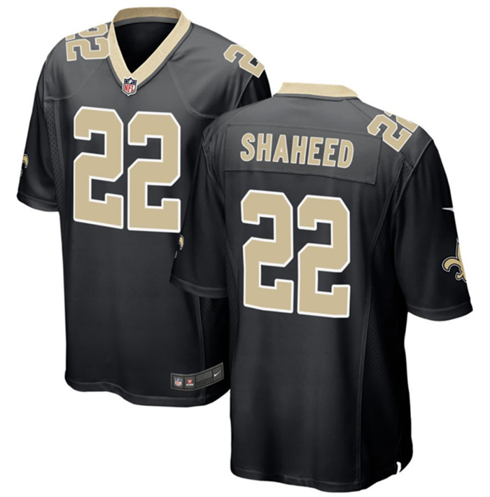 Personalized Men’s New Orleans Saints #22 Rashid Shaheed Black Stitched Football Game Jersey