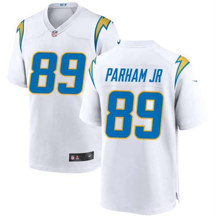 Personalized Men’s Los Angeles Chargers #89 Donald Parham Jr White Stitched Game Jersey