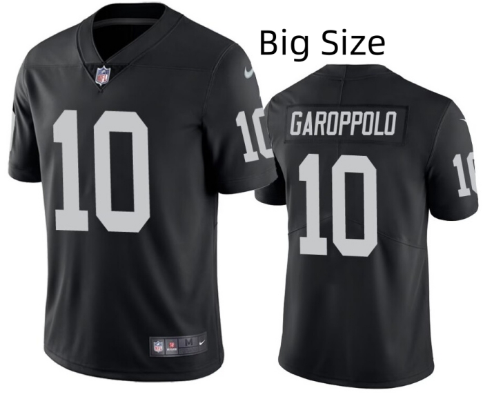 Personalized Big size Men’s Las Vegas Raiders #10 Jimmy Garoppolo Black Untouchable Stitched Football Jersey