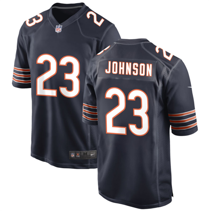 Personalized Men’s Chicago Bears #23 Roschon Johnson Navy Stitched Game Jersey