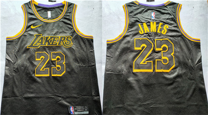 Personalized Men’s Los Angeles Lakers #23 LeBron James Black Stitched Basketball Jersey