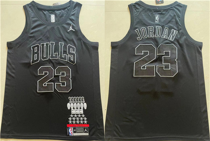 Personalized Men’s Chicago Bulls #23 Michael Jordan Black Stitched Basketball Jersey